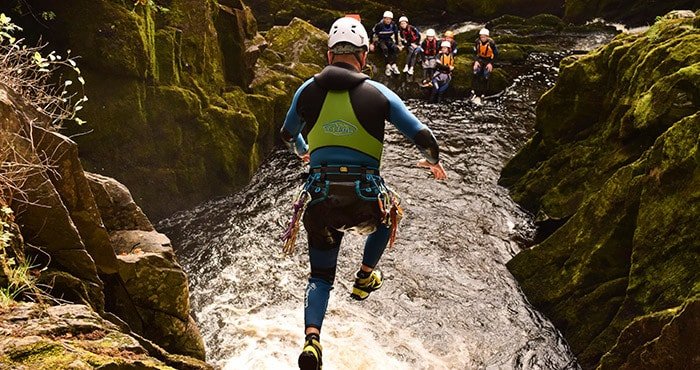 Big jump into water