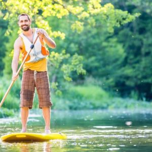 SUP lesson on Eavestone Lake in Yorkshire