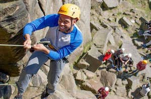 Climbing man