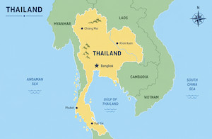 map of Thailand